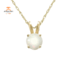 14KT YELLOW GOLD 5MM ROUND OPAL NECKLACE
