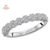 14KT WHITE GOLD 3/8 CTW DIAMOND SINGLE, DOUBLE BAND