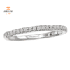 14KT WHITE GOLD 1/10 CTW 19 STONE DIAMOND WEDDING BAND