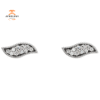 14KT WHITE GOLD LEAF DIAMOND EARRINGS