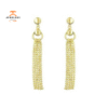 14KT Yellow Gold Five Row-Bead Dangle Earrings
