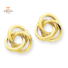 14KT YELLOW GOLD LOVE KNOT EARRINGS