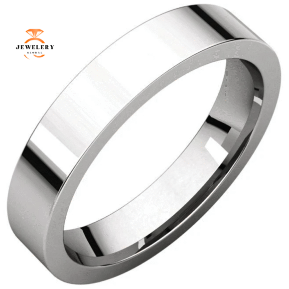 WOMEN'S 14KT GOLD 4MM FLAT COMFORT FIT WEDDING BAND - Image 3