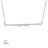 EMILIQUE 14KT GOLD .14 CTW DIAMOND HORIZONTAL BAR NECKLACE
