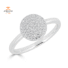 EMILIQUE 14KT GOLD 1/5 CTW DIAMOND PAVE ROUND RING