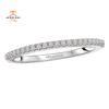 14KT WHITE GOLD 1/8 CTW 23 STONE DIAMOND WEDDING BAND