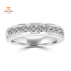 14KT White Gold 3/4 CTW Diamond Channel Set Band