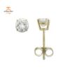 14KT YELLOW GOLD 1/2 CTW ROUND DIAMOND EARRINGS