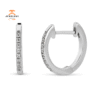EMILIQUE 14KT GOLD PETITE 0.08 CTW DIAMOND HOOP EARRINGS