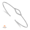 14KT WHITE GOLD 1/4 CTW DIAMOND CUFF BANGLE