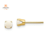14KT YELLOW GOLD 1/3 CTW OPAL STUD EARRINGS