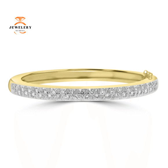 14KT YELLOW GOLD 2.00CT DIAMOND BANGLE BRACELET - Image 2