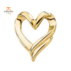 14KT YELLOW GOLD HEART SLIDE PENDANT