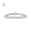 14KT WHITE GOLD 14.73 CTW ROUND DIAMOND TENNIS BRACELET