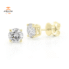 14KT YELLOW GOLD 1.00 CTW ROUND DIAMOND EARRINGS