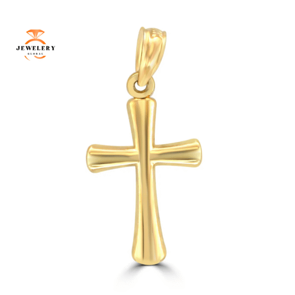 14KT Yellow Gold Small High Polished Cross Pendant