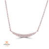 Emilique 14KT Gold 0.12 CTW Diamond Curved Bar Necklace