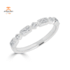 EMILIQUE 14KT GOLD STACKABLE 1/5CT DIAMOND ALTERNATING SHAPE BAND