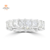 18KT White Gold 6.00 CTW Asscher Diamond Eternity Band