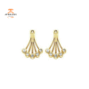 14KT YELLOW GOLD 0.25 CARAT ROUND DIAMOND EARRING JACKETS