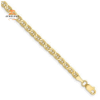 14KT YELLOW GOLD 3.2MM SEMI-SOLID ANCHOR LINK ANKLET