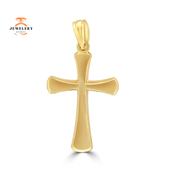14KT YELLOW GOLD HIGH POLISHED CROSS