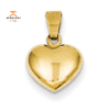 14KT YELLOW GOLD SMALL PUFFED HEART CHARM