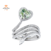 18KT WHITE GOLD 1.51CTW & 0.83CTW DIAMOND HALO RING
