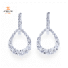 18KT WHITE GOLD 2.74CTW DIAMOND DROP EARRINGS