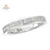 14KT WHITE GOLD 3/8 CTW ROUND DIAMOND CHANNEL SET BAND