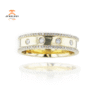 14KT YELLOW GOLD 0.28CT ROUND DIAMOND 2 ROW DIAMOND RING