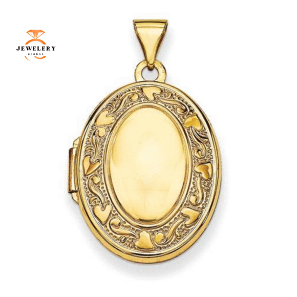 14KT YELLOW GOLD OVAL LOCKET