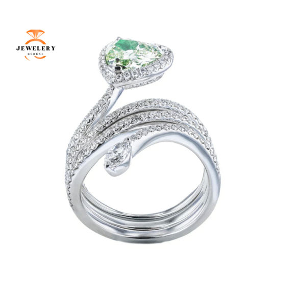 18KT WHITE GOLD 1.51CTW & 0.83CTW DIAMOND HALO RING - Image 2