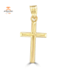 14KT YELLOW GOLD HIGH POLISHED CROSS PENDANT