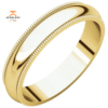 WOMEN'S 14KT GOLD 4MM MILGRAIN WEDDING BAND