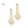 14KT YELLOW GOLD DROP DIAMMOND EARRING JACKETS