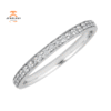 EMILIQUE 14KT GOLD .20 CTW DIAMOND 22 STONE MILGRAIN BAND