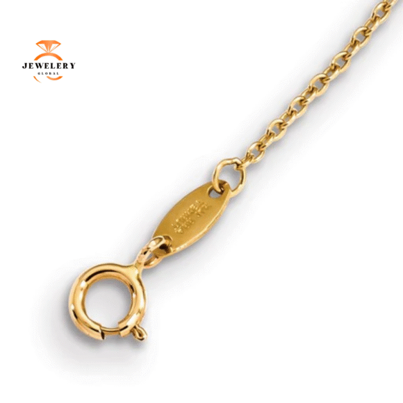 14KT Yellow Gold Two-Strand "Love Always" Heart Pendant - Image 2