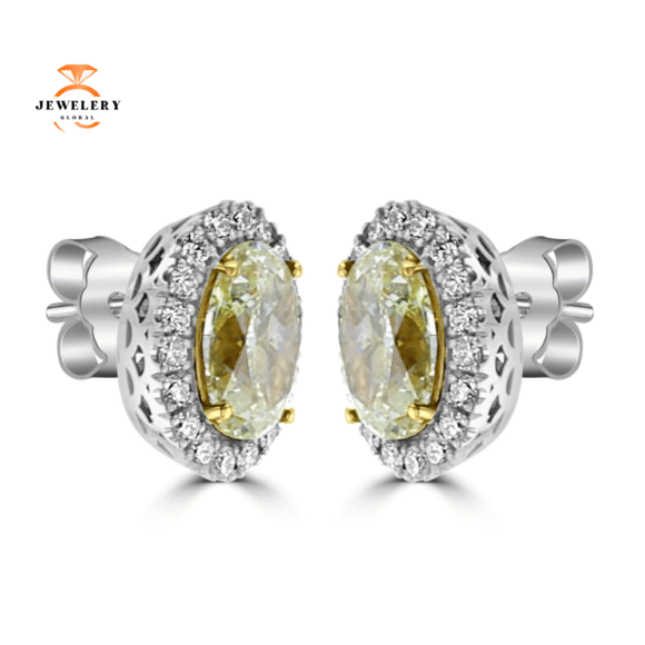 18KT WHITE GOLD 3.24 CTW & 0.62 CTW DIAMOND EARRINGS - Image 2
