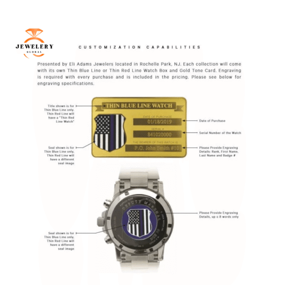 Men's Thin Red Line Watch For Fire Fighters - Image 4