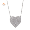 EMILIQUE 14KT WHITE GOLD 0.42 CTW DIAMOND HEART NECKLACE