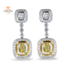 JULEVE 14/18KT GOLD 6.01CTW YELLOW & 2.33CTW DIAMOND EARRINGS