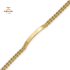 LADIES 14KT DOUBLE ROPE ID LINK BRACELET 7 INCHES