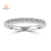 14KT WHITE GOLD 3/8 CTW ROUND DIAMOND FRENCH PAVE BAND