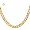 14KT YELLOW GOLD 6.75MM CONCAVE OPEN CURB CHAIN - 4 LENGTHS