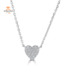 EMILIQUE 14KT GOLD .08 CTW DIAMOND PAVE HEART NECKLACE