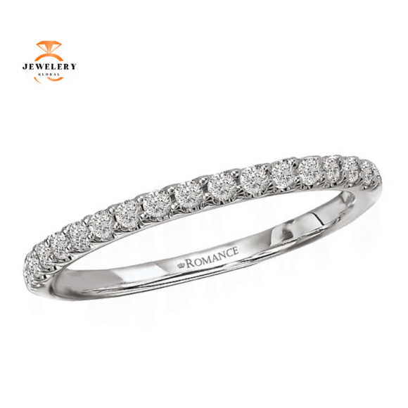 14KT WHITE GOLD 1/3 CTW DIAMOND 16 STONE BAND