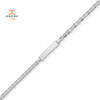 LADIES 14KT WHITE GOLD ANCHOR LINK ID BRACELET-7 INCHES