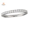 14KT WHITE GOLD 1/4 CTW DIAMOND MICRO-SET 17 STONE BAND