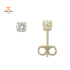14KT YELLOW GOLD 1/4 CTW ROUND DIAMOND EARRINGS